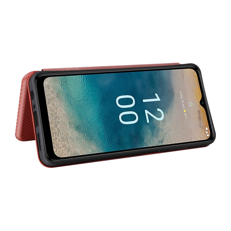 For Nokia G22 Carbon Fiber Texture Flip Leather Phone Case