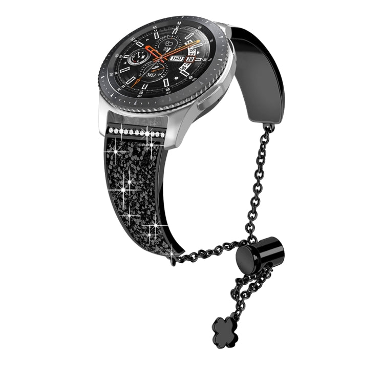 For Garmin Venu / Venu 2 Plus / Venu Sq / Sq2 20mm Diamond Chain Mental Watch Band