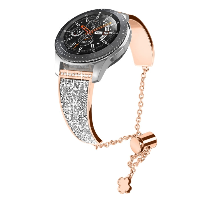 For Garmin Venu / Venu 2 Plus / Venu Sq / Sq2 20mm Diamond Chain Mental Watch Band