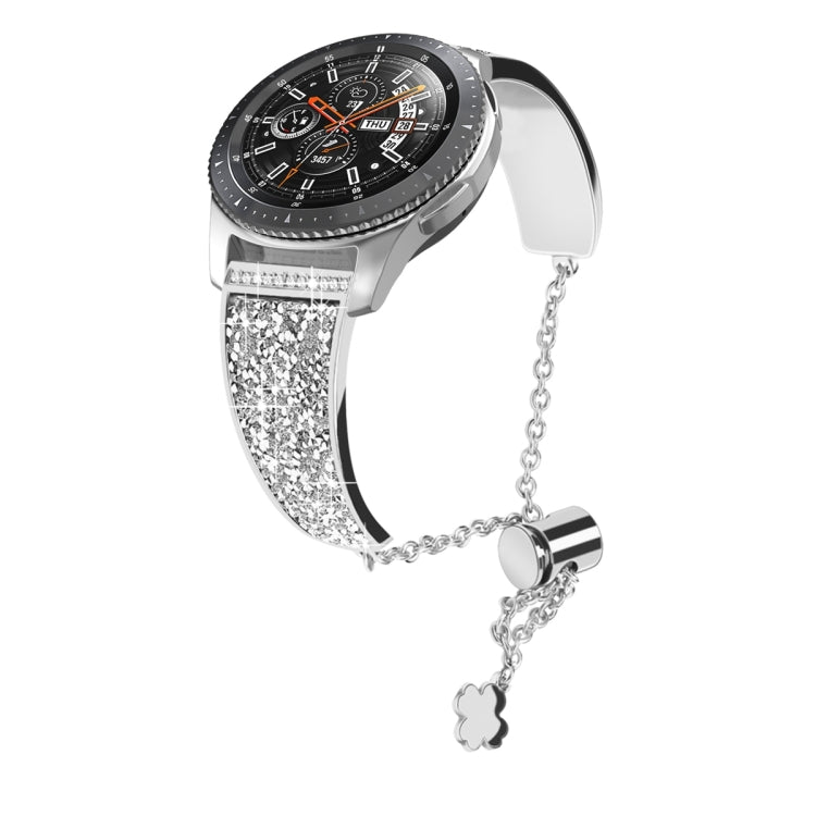 For Garmin Venu / Venu 2 Plus / Venu Sq / Sq2 20mm Diamond Chain Mental Watch Band