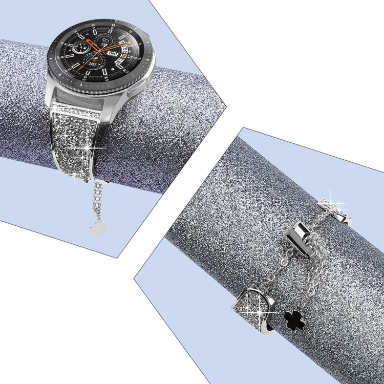 For Garmin Venu / Venu 2 Plus / Venu Sq / Sq2 20mm Diamond Chain Mental Watch Band