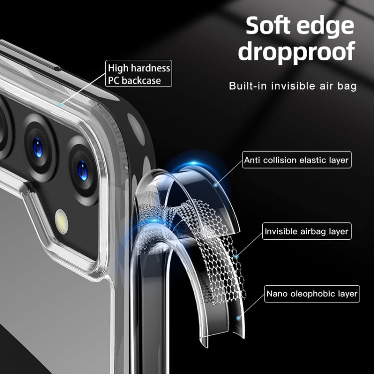 For Samsung Galaxy M14 Armor Clear TPU Hard PC Phone Case