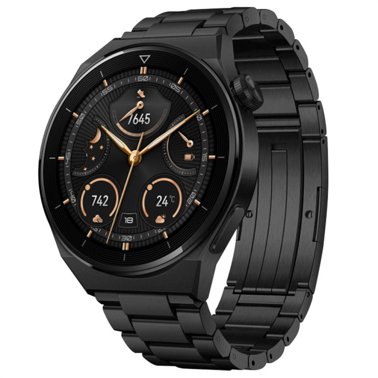 For Huawei Watch Buds / GT3 SE / GT3 Pro 22mm Universal Three Strains Ttanium Steel Watch Band