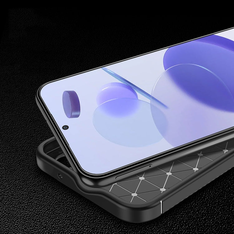 For Xiaomi Redmi Note 12 Turbo Carbon Fiber Texture Shockproof TPU Phone Case(Black)