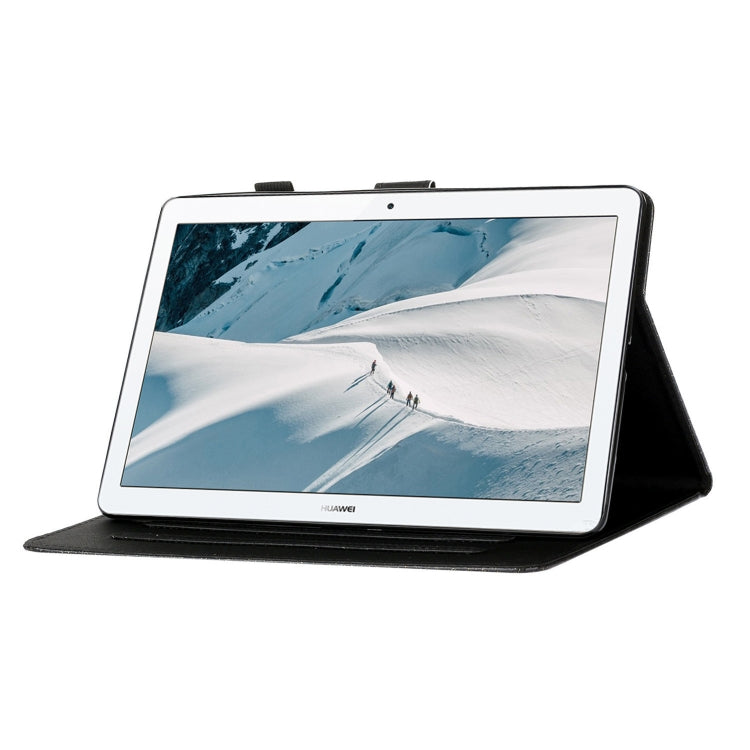 For Huawei MediaPad T3 10 Glitter Powder Love Buckle Horizontal Flip Leather Case with Holder & Card Slots