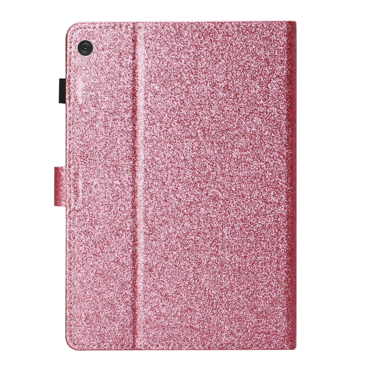 For Lenovo Tab M10 X605F X505 Glitter Powder Love Buckle Horizontal Flip Leather Case with Holder & Card Slots