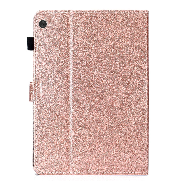 For Lenovo Tab M10 X605F X505 Glitter Powder Love Buckle Horizontal Flip Leather Case with Holder & Card Slots