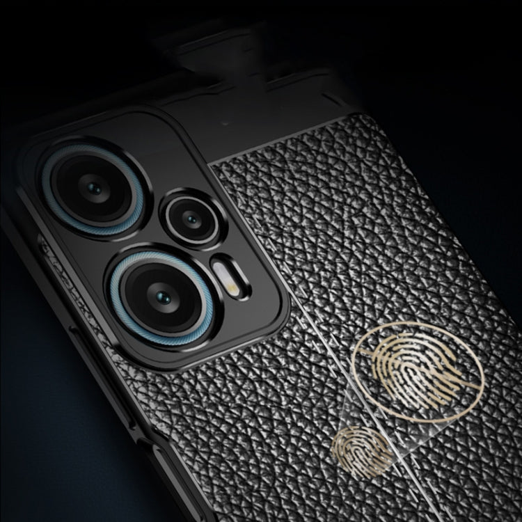 For Xiaomi Redmi Note 12 Turbo Litchi Texture Shockproof TPU Phone Case