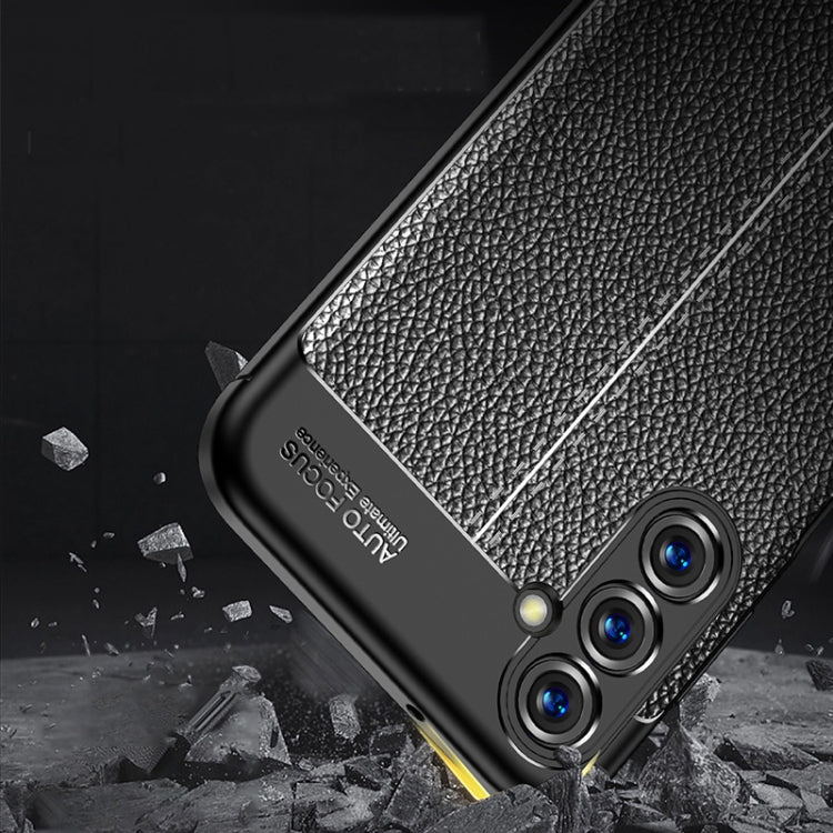 For Samsung Galaxy M14 Litchi Texture Shockproof TPU Phone Case