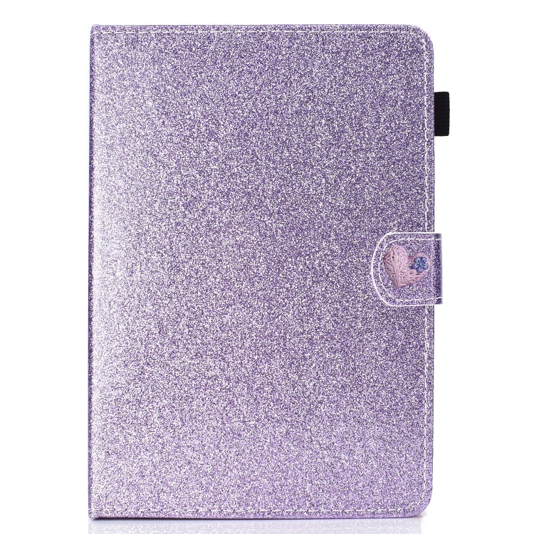For 8 inch Universal Tablet PC Glitter Powder Love Buckle Horizontal Flip Leather Case with Holder & Card Slots