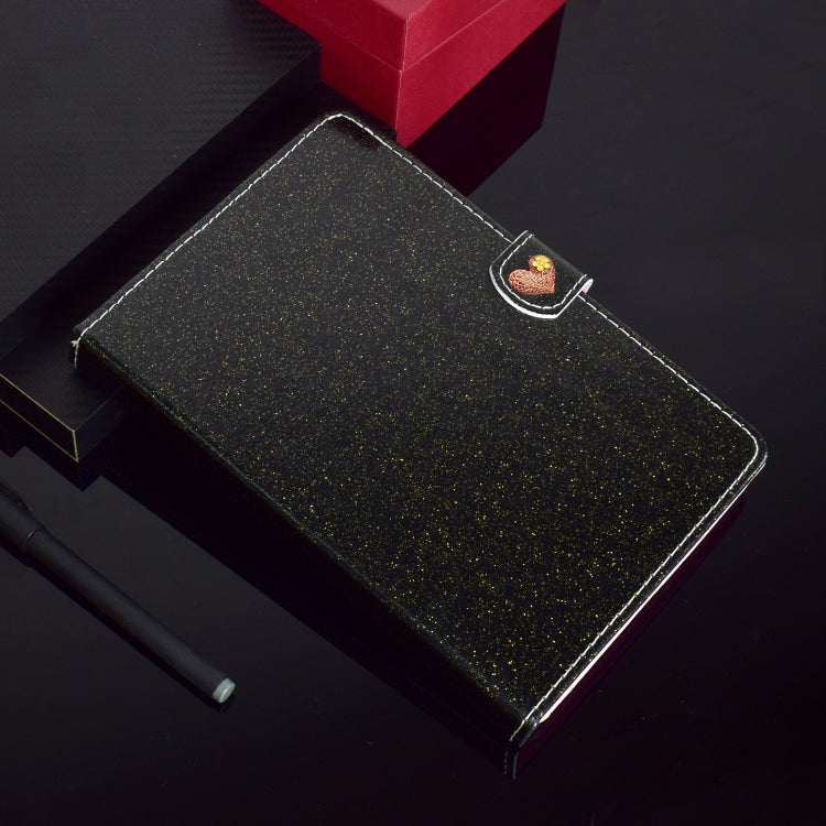 For 8 inch Universal Tablet PC Glitter Powder Love Buckle Horizontal Flip Leather Case with Holder & Card Slots