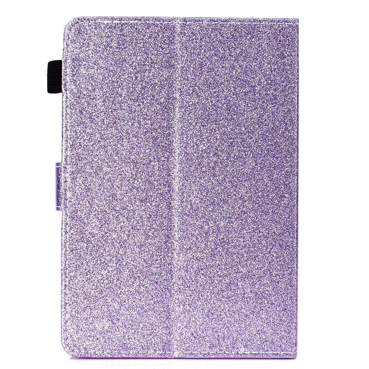 For 10 inch Universal Tablet PC Glitter Powder Love Buckle Horizontal Flip Leather Case with Holder & Card Slots