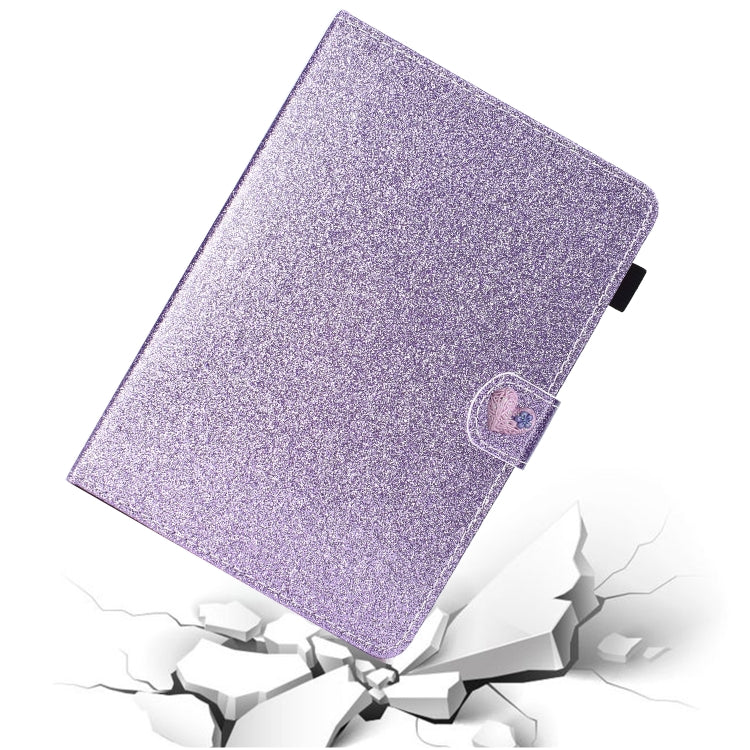 For 10 inch Universal Tablet PC Glitter Powder Love Buckle Horizontal Flip Leather Case with Holder & Card Slots