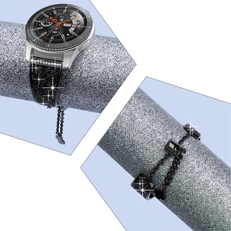 For Garmin Venu 2 / Forerunner 265 / 255 22mm Diamond Chain Mental Watch Band