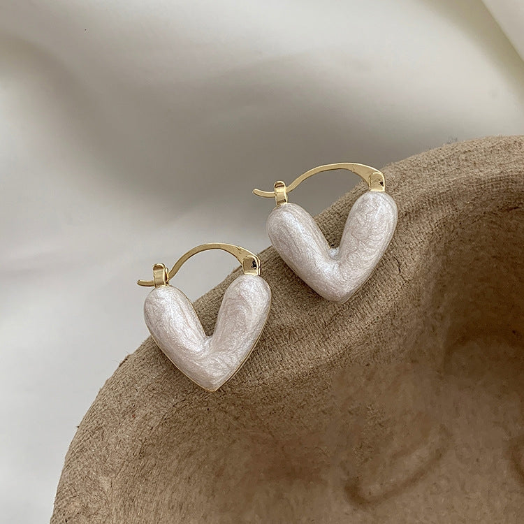 Temperament Ladies Light Luxury Pearl Double Layer Earrings Diamond Earrings, Specification:EH1666