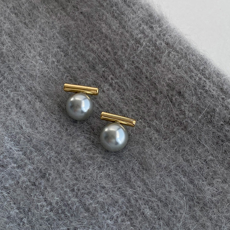 Temperament Ladies Light Luxury Pearl Double Layer Earrings Diamond Earrings, Specification:EH1662