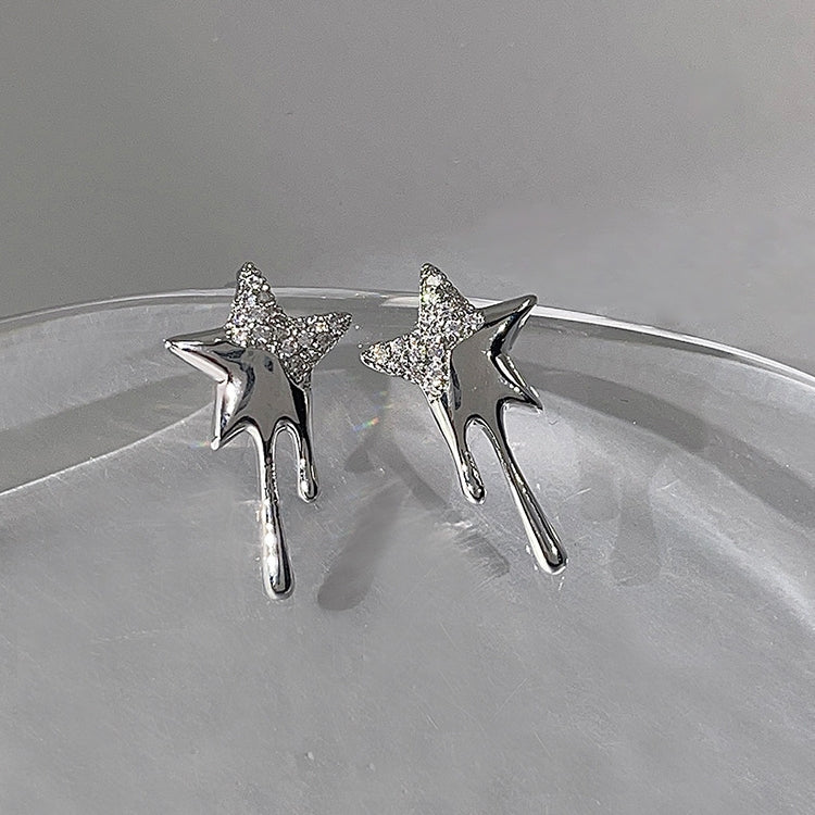 Temperament Ladies Light Luxury Pearl Double Layer Earrings Diamond Earrings, Specification:EH1650