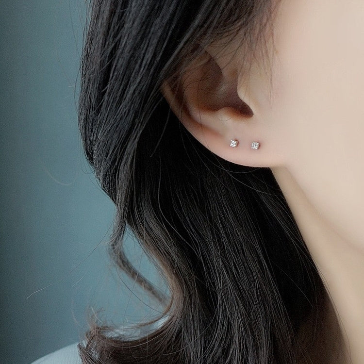Temperament Ladies Light Luxury Pearl Double Layer Earrings Diamond Earrings, Specification:EH0527