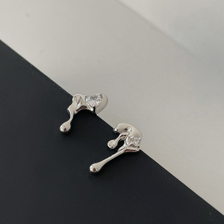 Temperament Ladies Light Luxury Pearl Double Layer Earrings Diamond Earrings, Specification:EH1493
