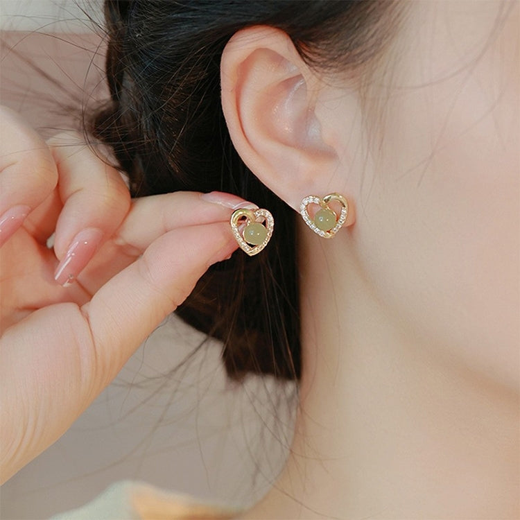 Temperament Ladies Light Luxury Pearl Double Layer Earrings Diamond Earrings, Specification:EH1622