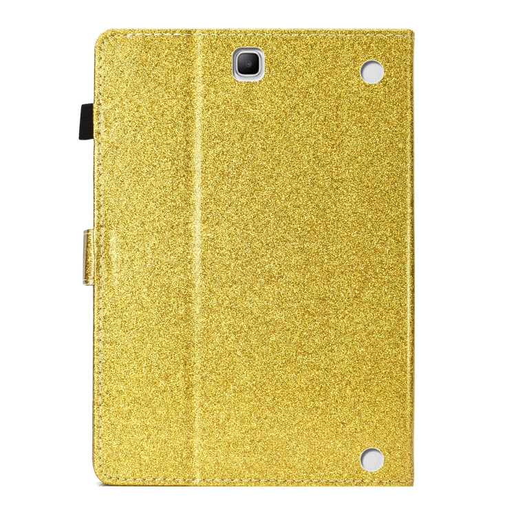 For Samsung Galaxy Tab A 8.0 T350 Love Buckle Glitter Horizontal Flip Leather Case with Holder & Card Slots