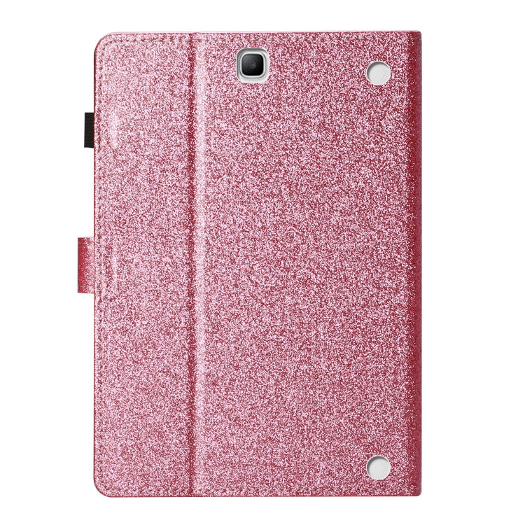 For Samsung Galaxy Tab A 8.0 T350 Love Buckle Glitter Horizontal Flip Leather Case with Holder & Card Slots