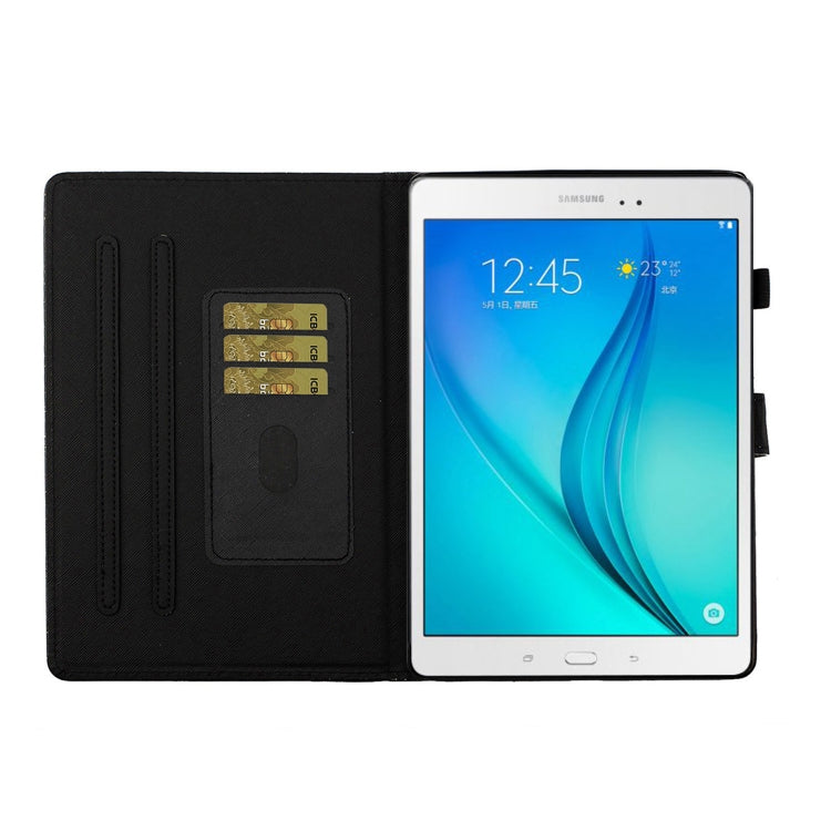For Samsung Galaxy Tab A 8.0 T350 Love Buckle Glitter Horizontal Flip Leather Case with Holder & Card Slots