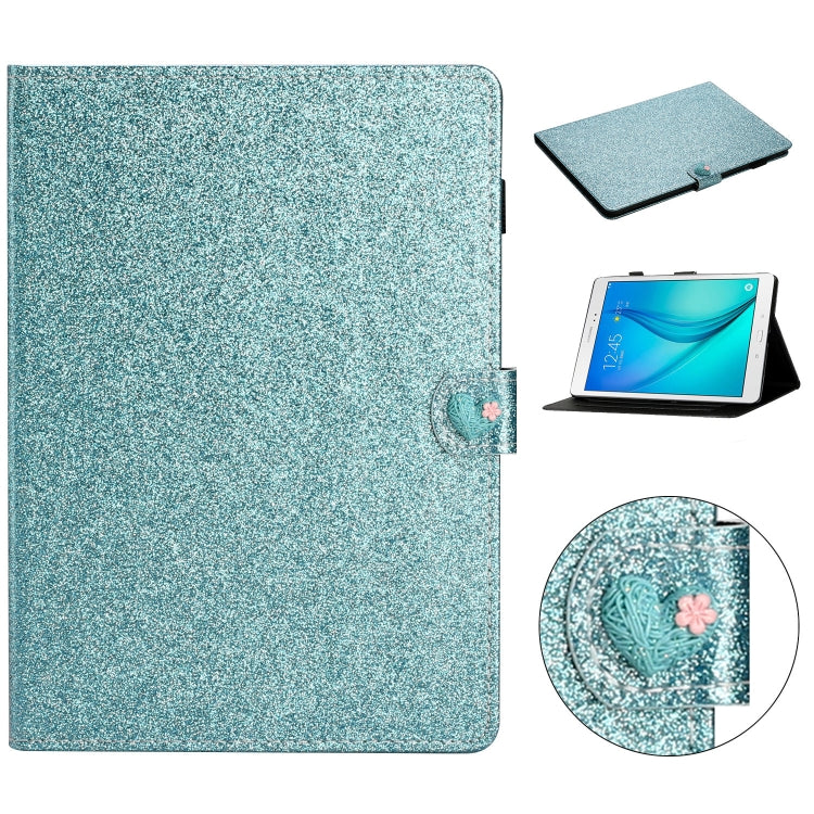 For Samsung Galaxy Tab A 8.0 T350 Love Buckle Glitter Horizontal Flip Leather Case with Holder & Card Slots