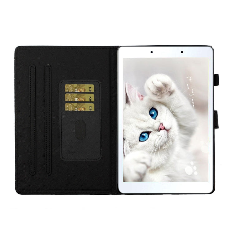 For Samsung Galaxy Tab A 8.0 2019 Love Buckle Glitter Horizontal Flip Leather Case with Holder & Card Slots