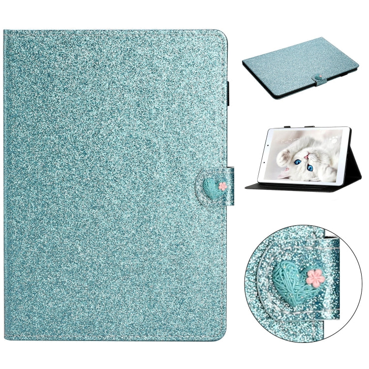 For Samsung Galaxy Tab A 8.0 2019 Love Buckle Glitter Horizontal Flip Leather Case with Holder & Card Slots