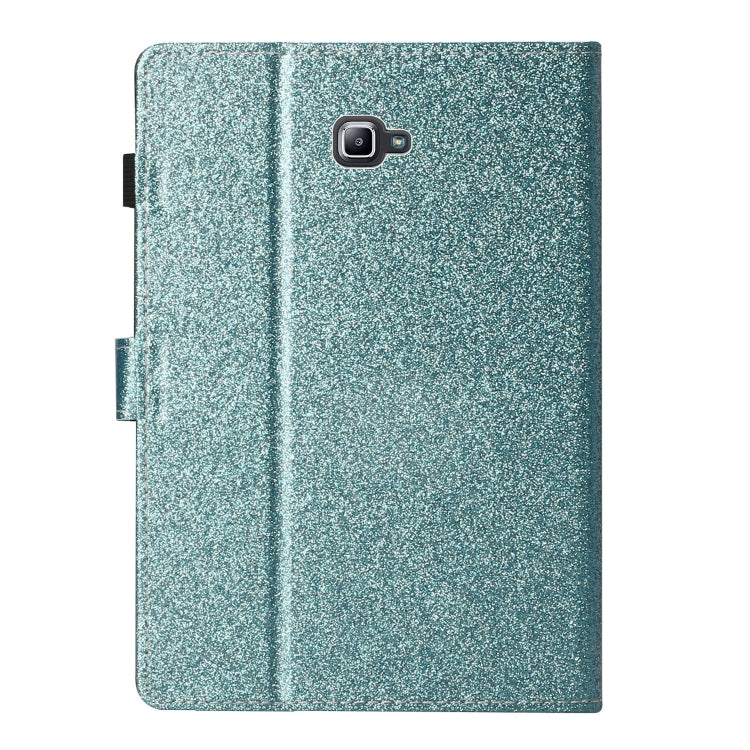 For Samsung Galaxy Tab A 10.1 T580 Love Buckle Glitter Horizontal Flip Leather Case with Holder & Card Slots
