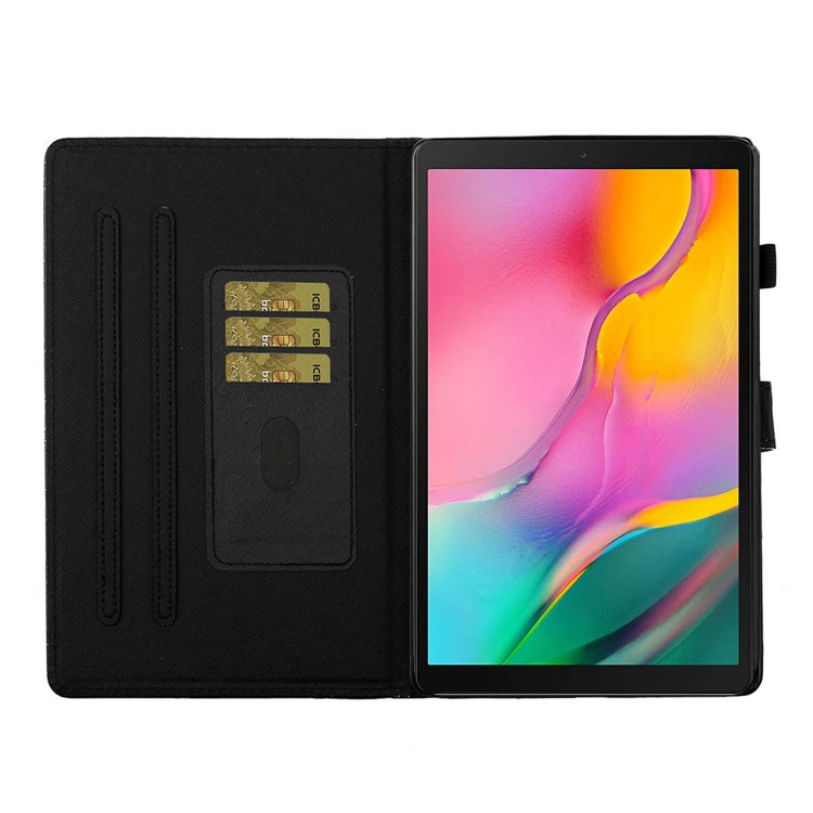 For Samsung Galaxy Tab A 10.1 T510  Love Buckle Glitter Horizontal Flip Leather Case with Holder & Card Slots
