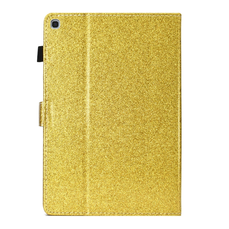 For Samsung Galaxy Tab A 10.1 T510  Love Buckle Glitter Horizontal Flip Leather Case with Holder & Card Slots