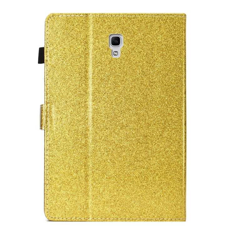 For Samsung Galaxy Tab A 10.5 T590 Love Buckle Glitter Horizontal Flip Leather Case with Holder & Card Slots