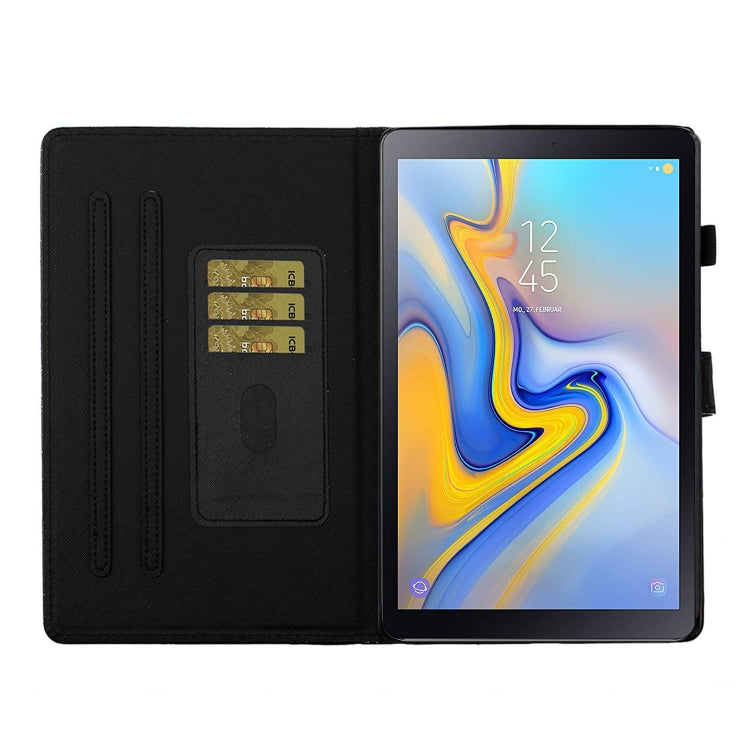 For Samsung Galaxy Tab A 10.5 T590 Love Buckle Glitter Horizontal Flip Leather Case with Holder & Card Slots