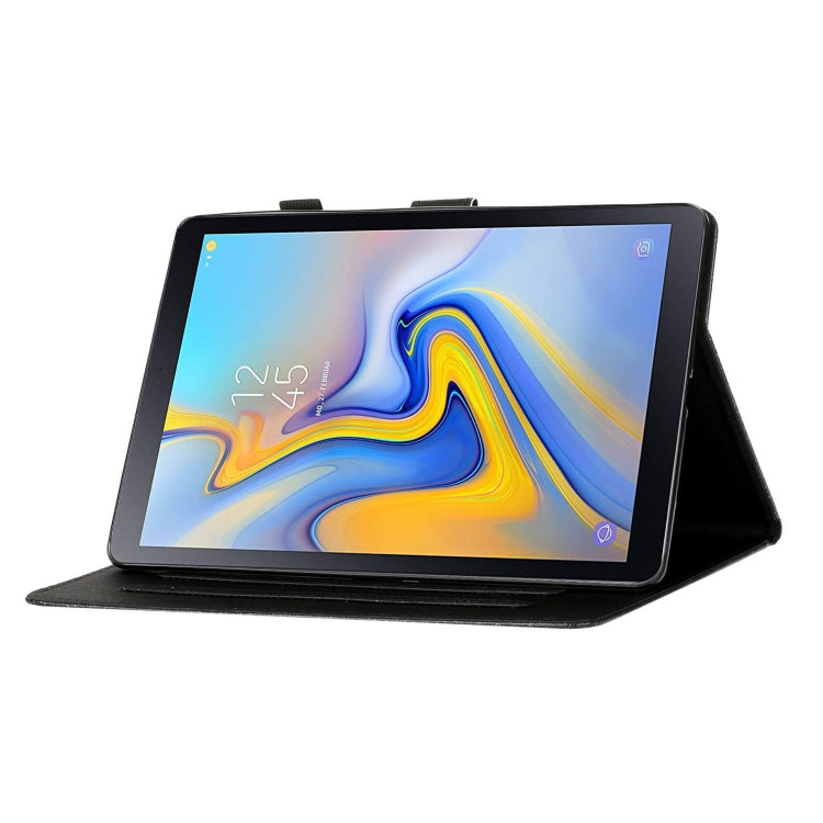 For Samsung Galaxy Tab A 10.5 T590 Love Buckle Glitter Horizontal Flip Leather Case with Holder & Card Slots