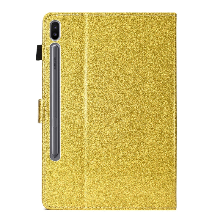 For Samsung Galaxy Tab S6 T860 Love Buckle Glitter Horizontal Flip Leather Case with Holder & Card Slots