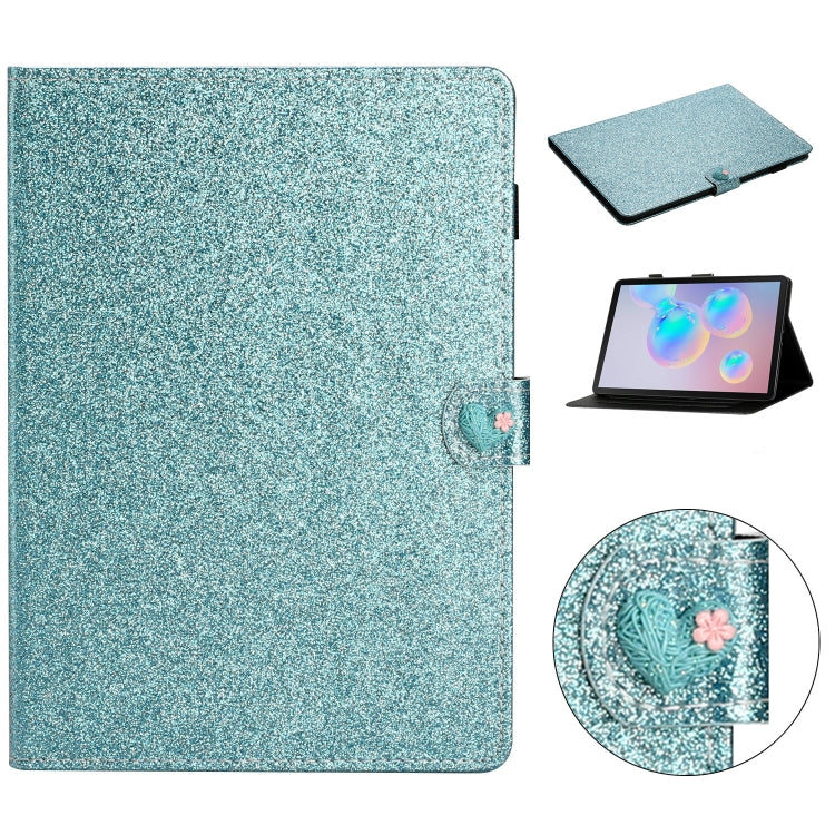 For Samsung Galaxy Tab S6 T860 Love Buckle Glitter Horizontal Flip Leather Case with Holder & Card Slots