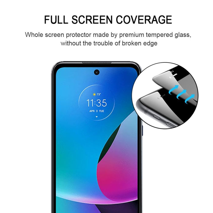 For Motorola Moto G Play 2023 Full Glue Full Cover Screen Protector Tempered Glass Film