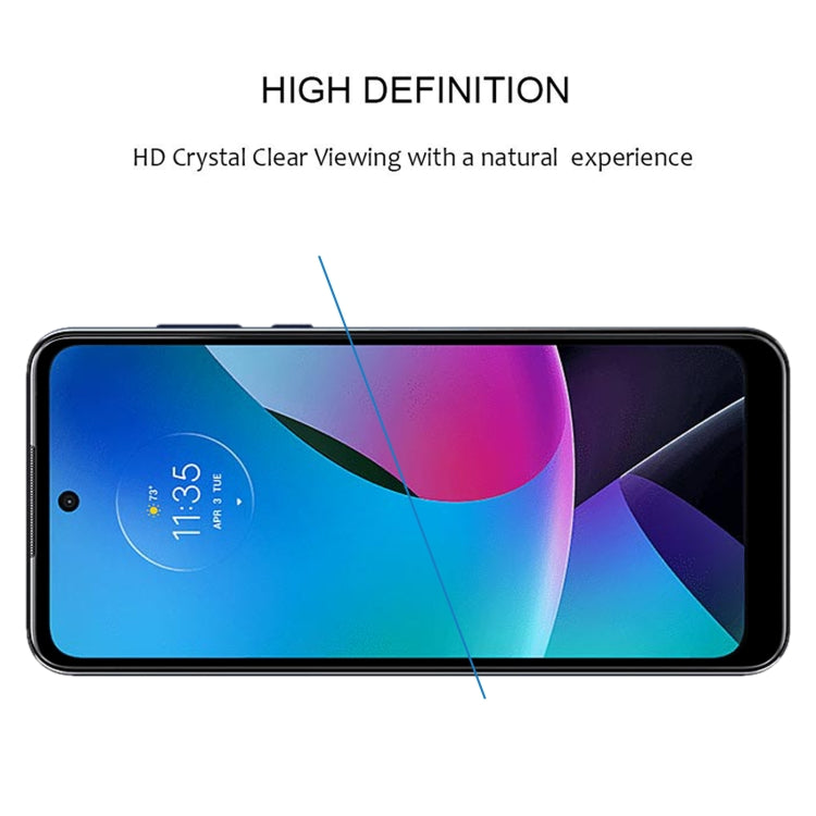 For Motorola Moto G Play 2023 Full Glue Full Cover Screen Protector Tempered Glass Film