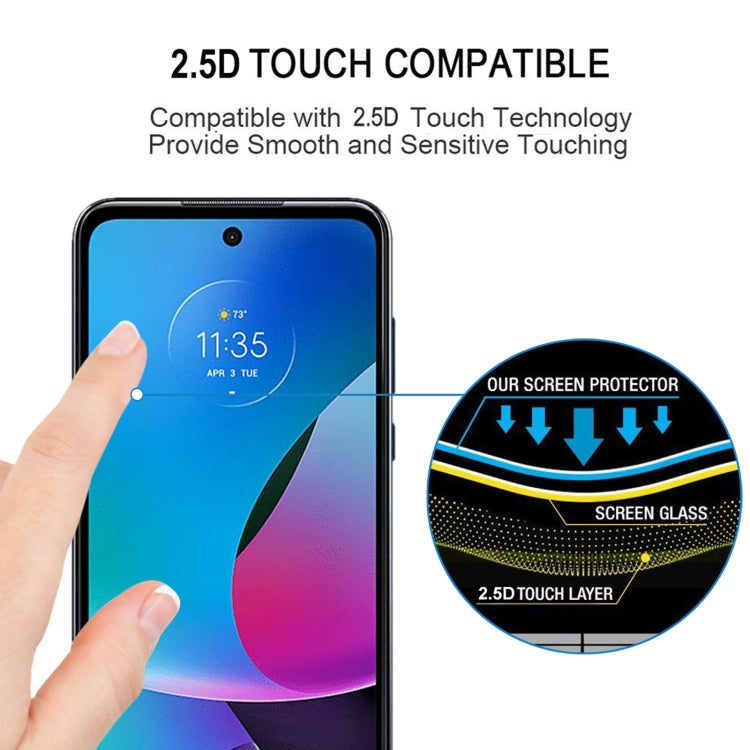 For Motorola Moto G Play 2023 Full Glue Full Cover Screen Protector Tempered Glass Film