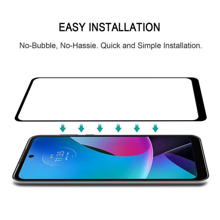 For Motorola Moto G Play 2023 Full Glue Full Cover Screen Protector Tempered Glass Film