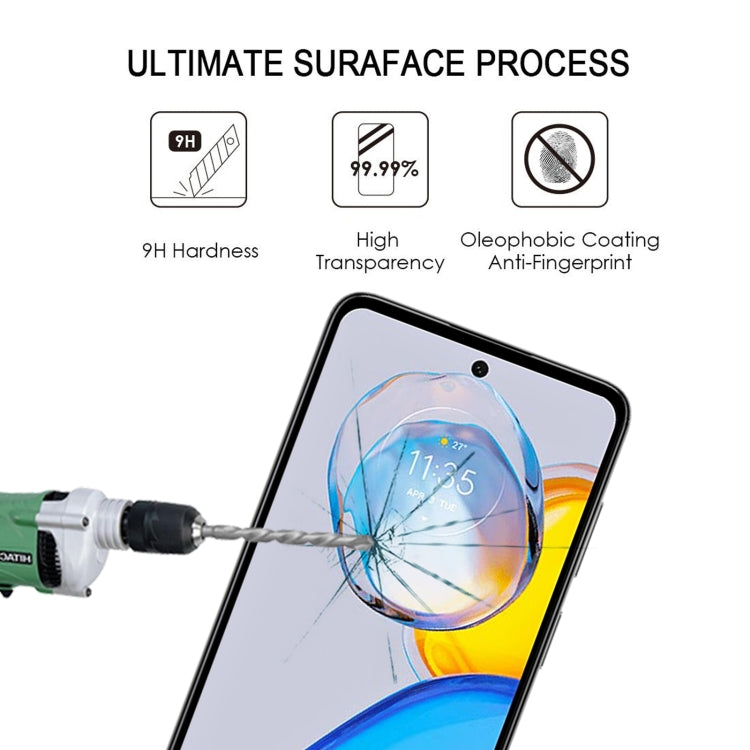 For Motorola Moto E32 India / E32s Full Glue Full Cover Screen Protector Tempered Glass Film