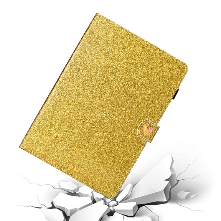 For Amazon Kindle Fire HD 8 Love Buckle Glitter Horizontal Flip Leather Case with Holder & Card Slots