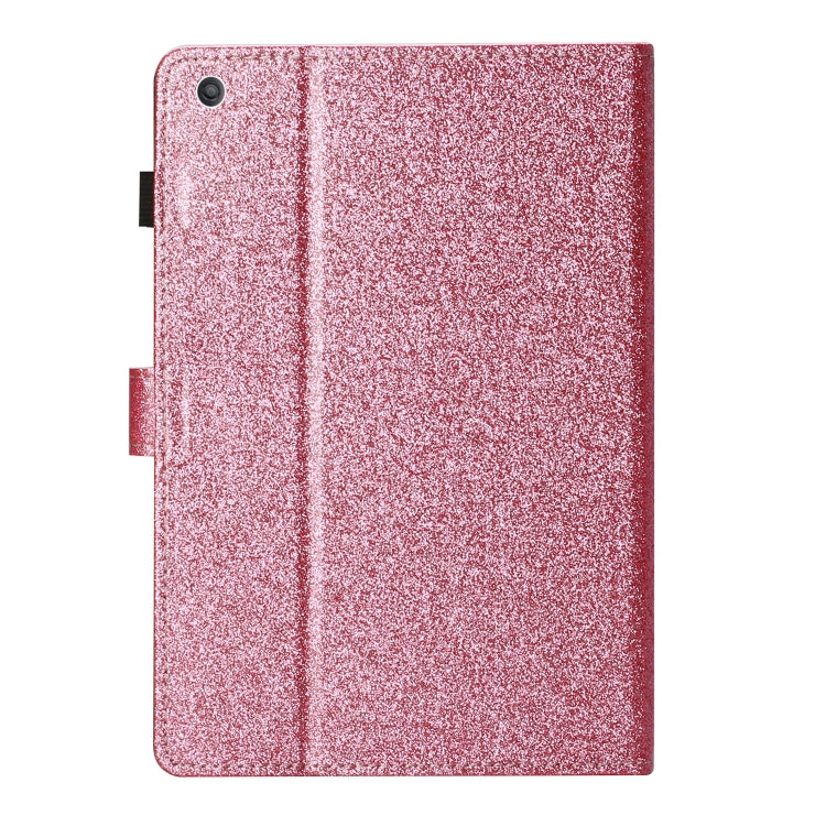 For Amazon Kindle Fire HD 8 Love Buckle Glitter Horizontal Flip Leather Case with Holder & Card Slots