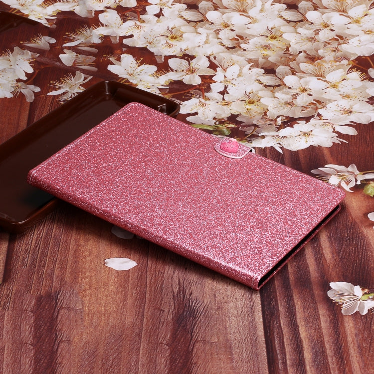 For Amazon Kindle Fire HD 8 Love Buckle Glitter Horizontal Flip Leather Case with Holder & Card Slots