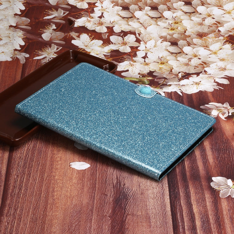 For Amazon Kindle Fire HD 10 Love Buckle Glitter Horizontal Flip Leather Case with Holder & Card Slots