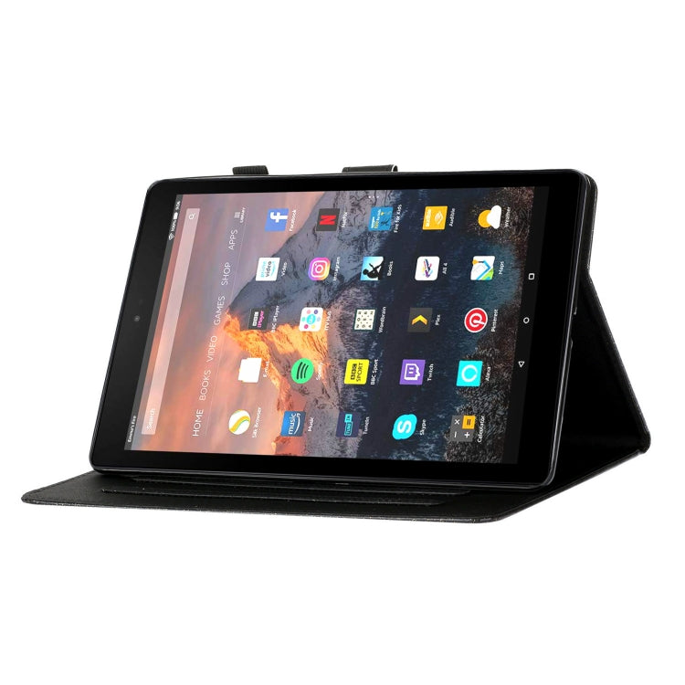 For Amazon Kindle Youth Edition Love Buckle Glitter Horizontal Flip Leather Case with Holder & Card Slots