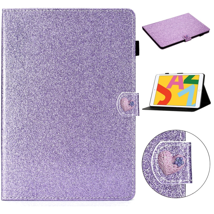 Love Buckle Glitter Horizontal Flip Leather Case For iPad Air / 9.7 2018 / 9.7 2017