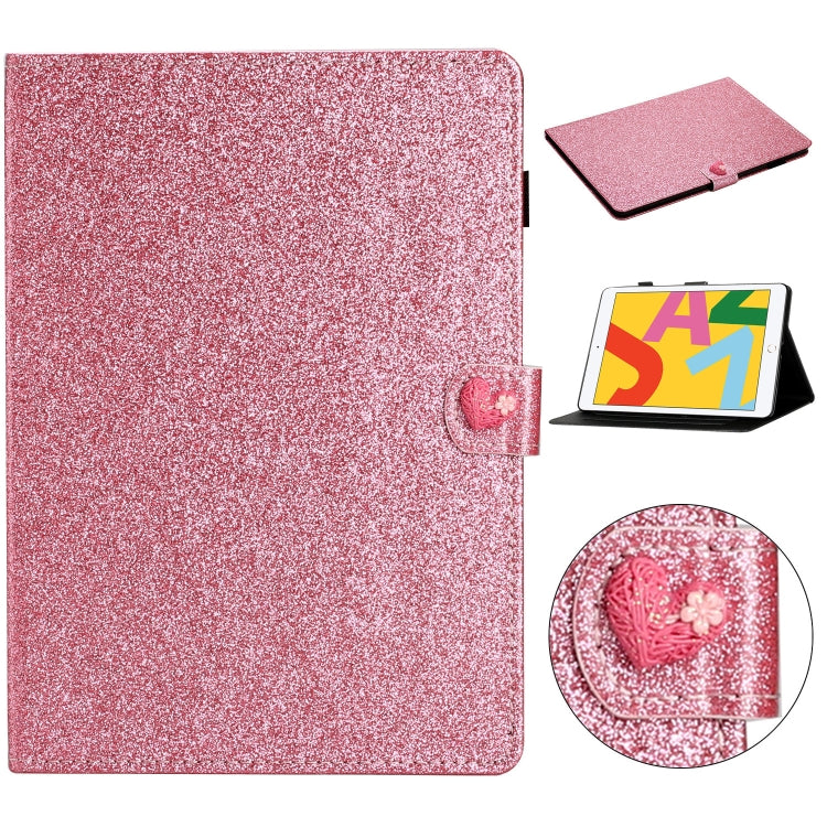 Love Buckle Glitter Horizontal Flip Leather Case For iPad Air / 9.7 2018 / 9.7 2017